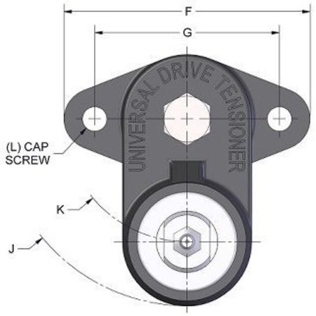 BREWER MACHINE AND GEAR Base Mounted Tensioner, Medium, 3/4-10 GSM-3/4-10